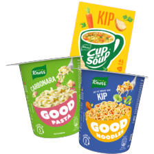 Alle cup-a-soup, good noodles, -pasta of - potatoes